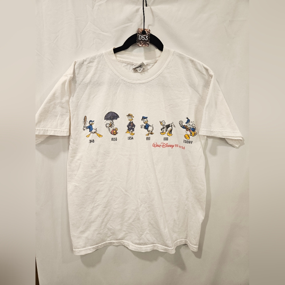 053 Vintage Donald Duck Timeline White T-Shirt